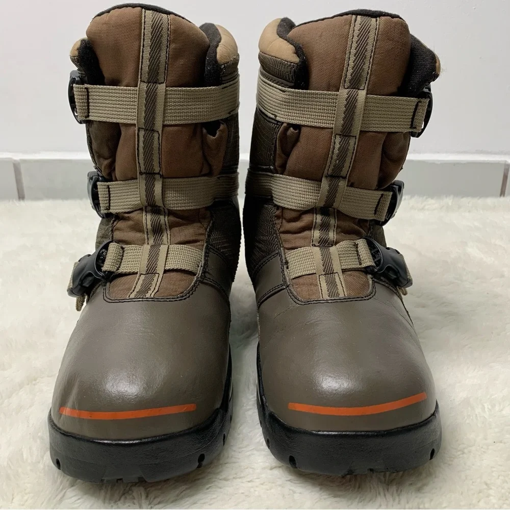 Sorel Big Kids Method 360 Brown Leather Snow Boots Waterproof Size 6 US / 38 EU